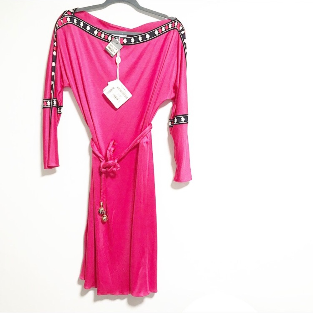 Emilio Pucci Pink Midi Dress with Super Fun Belt!